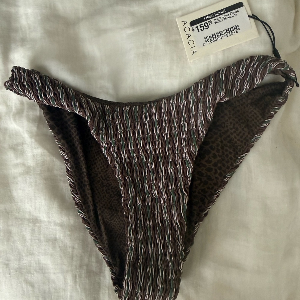 Acacia Zuma Brown Bikini Bottoms Medium new with tags